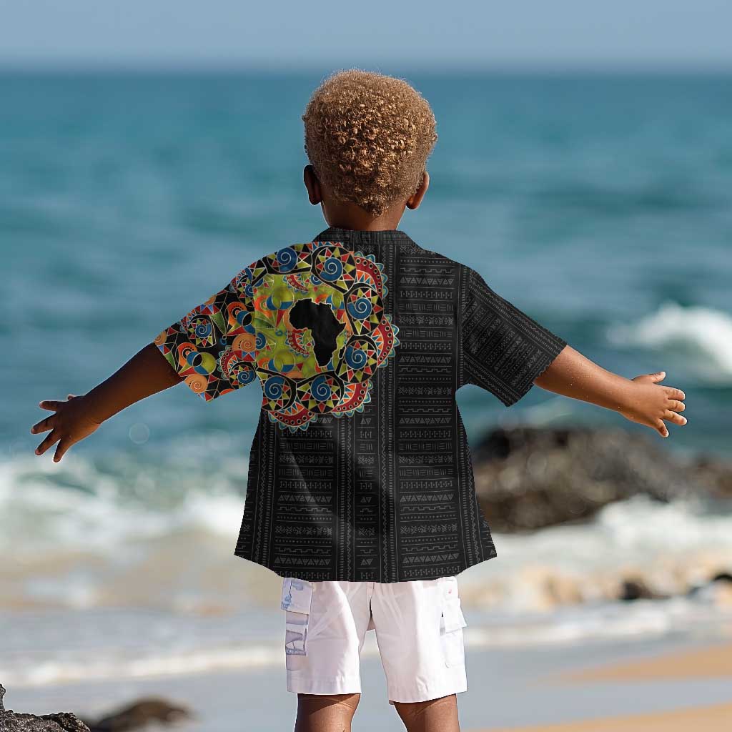 Personalized Sleeve African Pattern Kid Hawaiian Shirt Multi-Colored