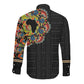 Personalized Sleeve African Pattern Long Sleeve Button Shirt Multi-Colored