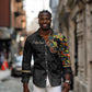 Personalized Sleeve African Pattern Long Sleeve Button Shirt Multi-Colored