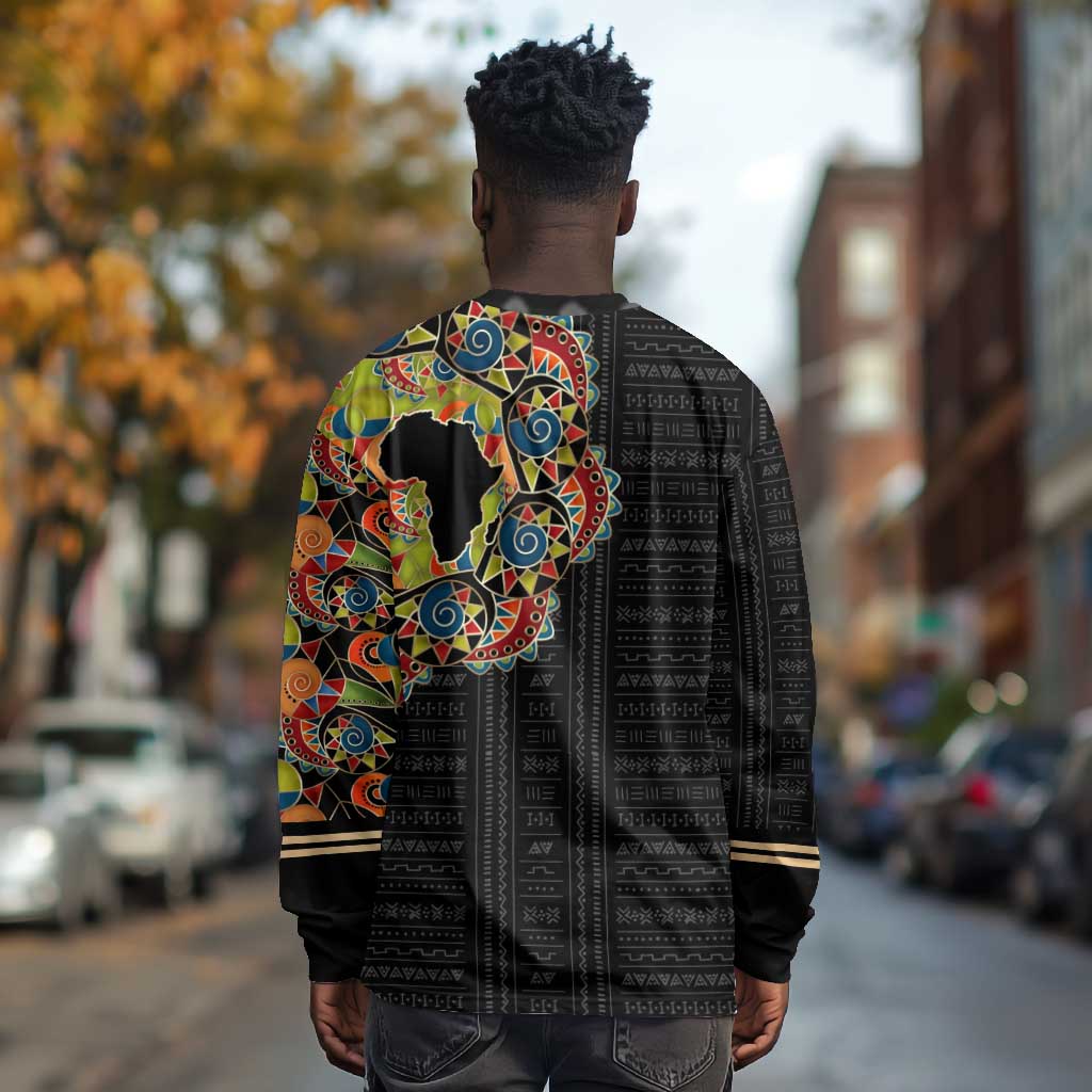 Personalized Sleeve African Pattern Long Sleeve Shirt Multi-Colored DT02