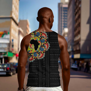 Personalized Sleeve African Pattern Men Tank Top Multi-Colored