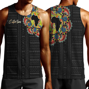 Personalized Sleeve African Pattern Men Tank Top Multi-Colored