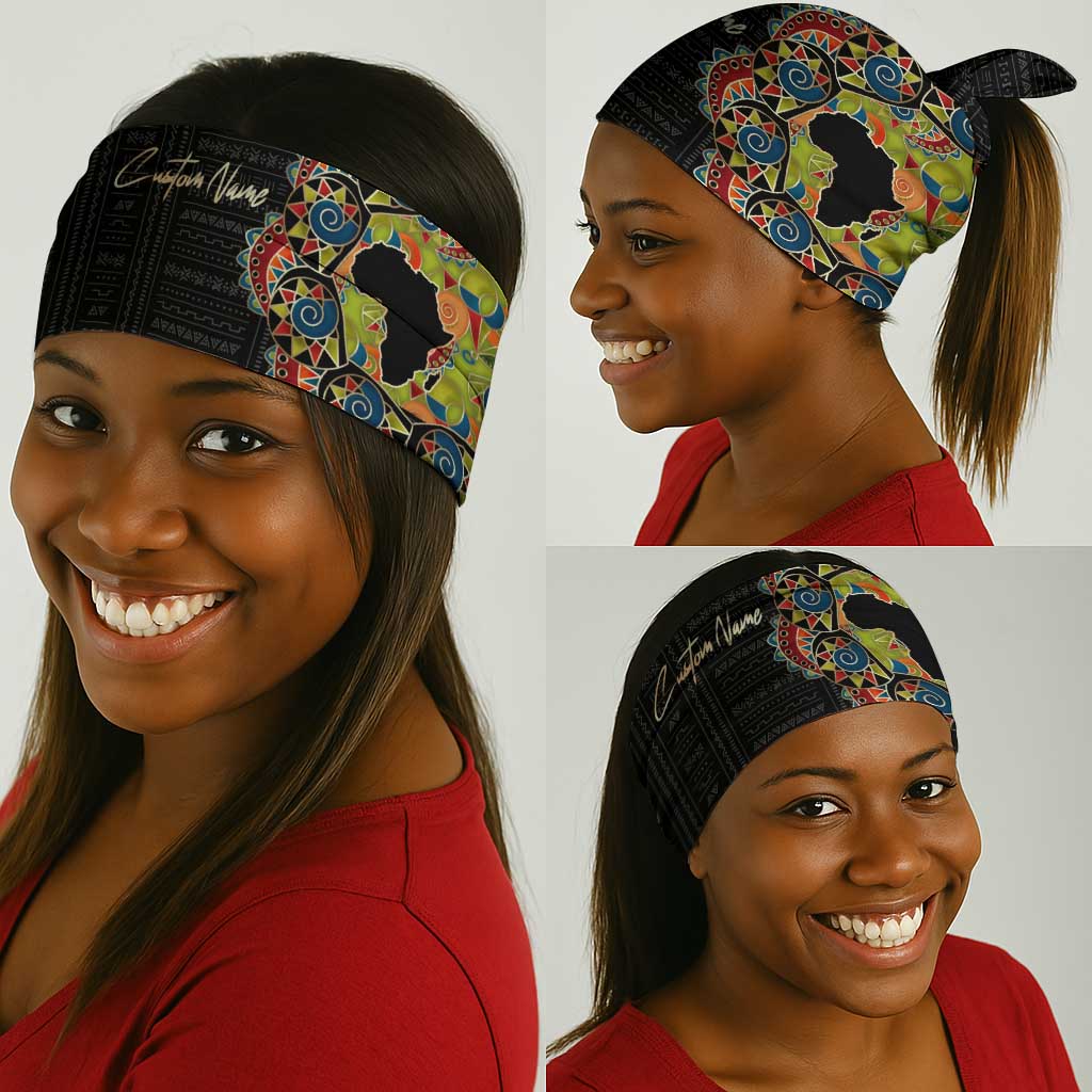 Personalized Sleeve African Pattern Neck Gaiter Multi-Colored DT02