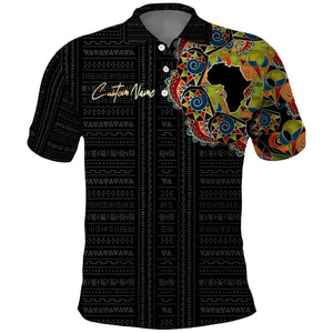 Personalized Sleeve African Pattern Polo Shirt Multi-Colored