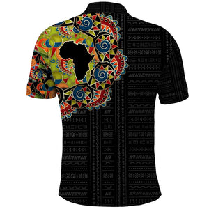 Personalized Sleeve African Pattern Polo Shirt Multi-Colored