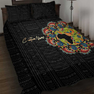 Personalized Sleeve African Pattern Quilt Bed Set Multi-Colored