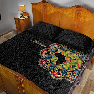 Personalized Sleeve African Pattern Quilt Bed Set Multi-Colored