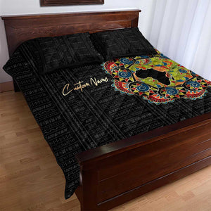 Personalized Sleeve African Pattern Quilt Bed Set Multi-Colored