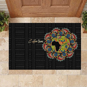 Personalized Sleeve African Pattern Rubber Doormat Multi-Colored