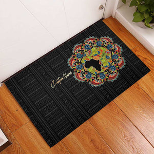 Personalized Sleeve African Pattern Rubber Doormat Multi-Colored