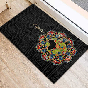 Personalized Sleeve African Pattern Rubber Doormat Multi-Colored