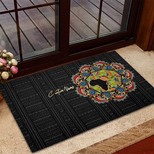 Personalized Sleeve African Pattern Rubber Doormat Multi-Colored