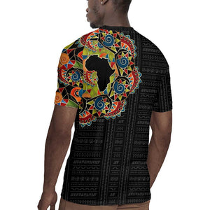 Personalized Sleeve African Pattern Rugby Jersey Multi-Colored