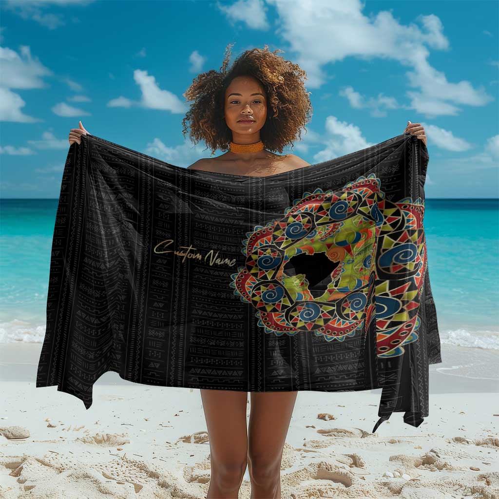 Personalized Sleeve African Pattern Sarong Multi-Colored