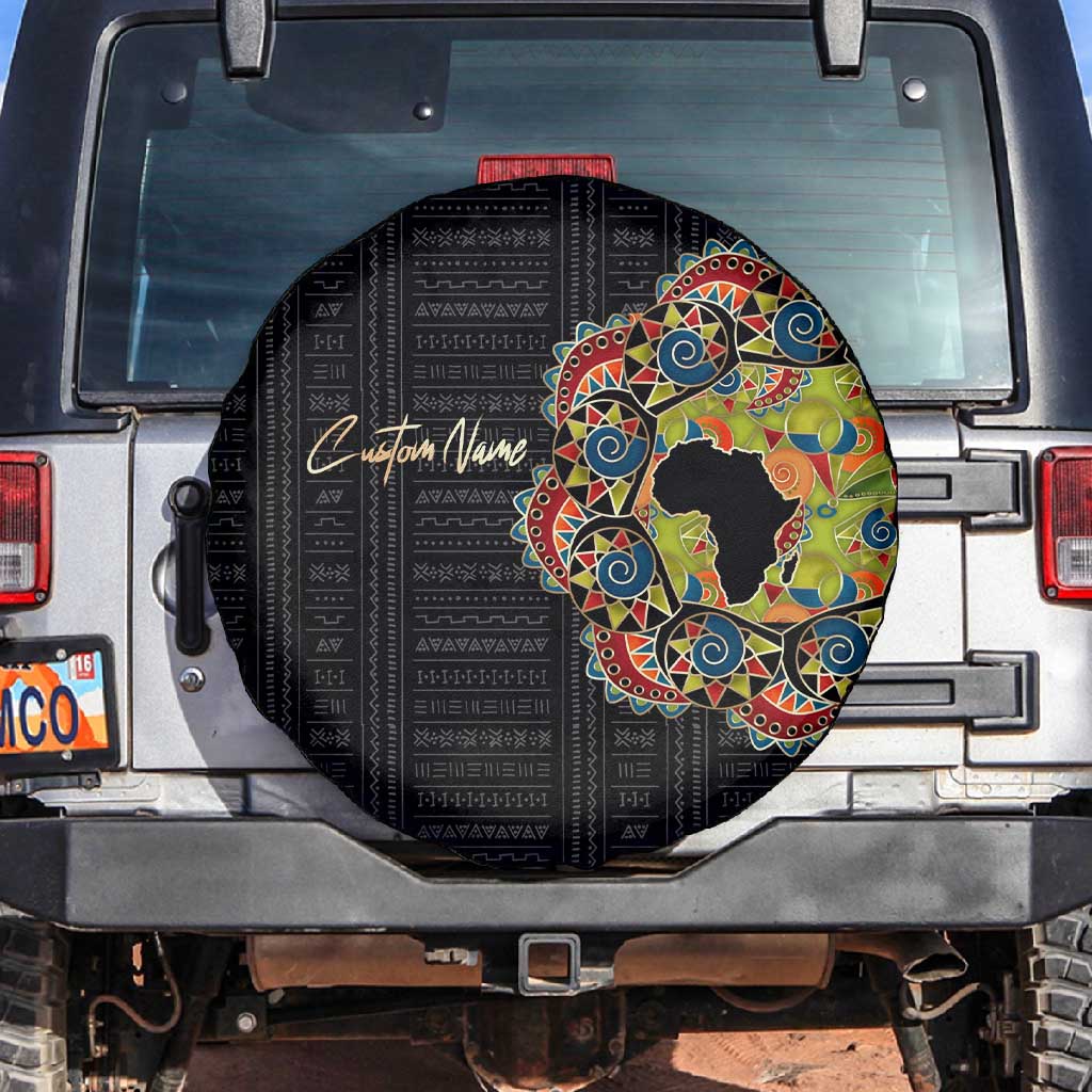 Personalized Sleeve African Pattern Spare Tire Cover Multi-Colored