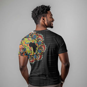 Personalized Sleeve African Pattern T shirt Multi-Colored