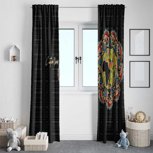 Personalized Sleeve African Pattern Window Curtain Multi-Colored