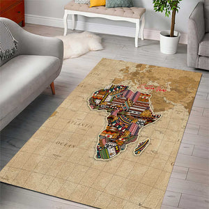 Personalized Africa On World Map Area Rug