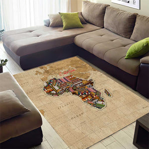 Personalized Africa On World Map Area Rug