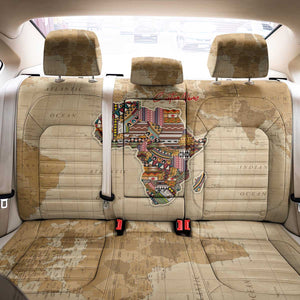 Personalized Africa On World Map Back Car Seat Cover