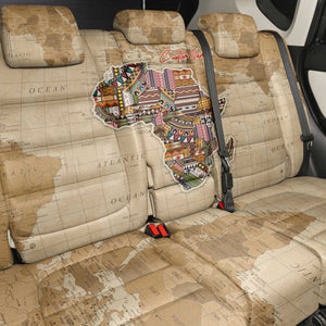 Personalized Africa On World Map Back Car Seat Cover