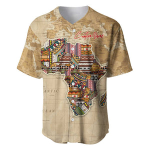 Personalized Africa On World Map Baseball Jersey