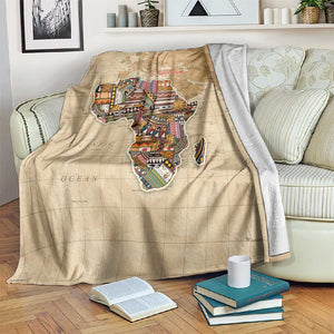 Personalized Africa On World Map Blanket