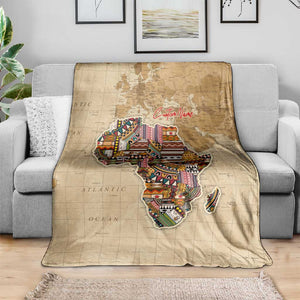 Personalized Africa On World Map Blanket