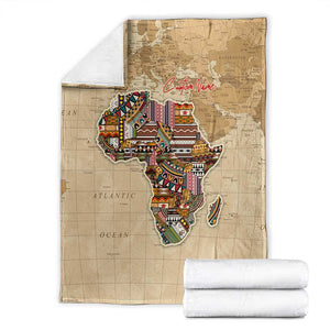 Personalized Africa On World Map Blanket