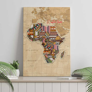 Personalized Africa On World Map Canvas Wall Art