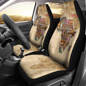 Personalized Africa On World Map Car Seat Cover