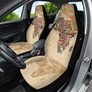 Personalized Africa On World Map Car Seat Cover