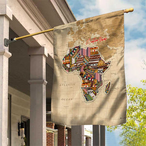 Personalized Africa On World Map Garden Flag