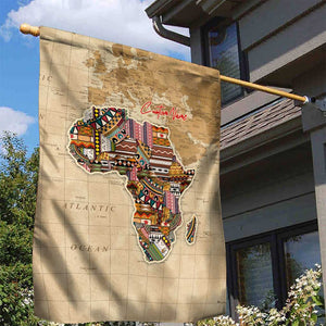 Personalized Africa On World Map Garden Flag