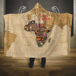 Personalized Africa On World Map Hooded Blanket