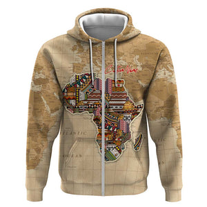 Personalized Africa On World Map Hoodie