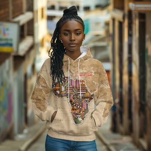 Personalized Africa On World Map Hoodie