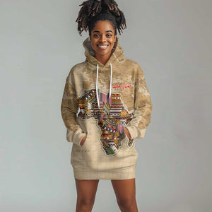 Personalized Africa On World Map Hoodie Dress