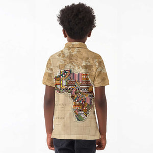 Personalized Africa On World Map Kid Polo Shirt