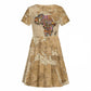 Personalized Africa On World Map Kid Short Sleeve Dress