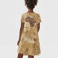 Personalized Africa On World Map Kid Short Sleeve Dress