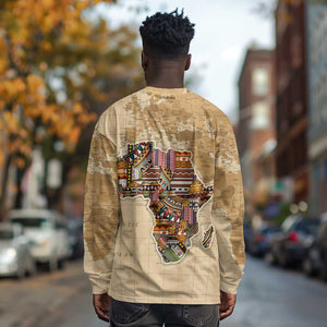 Personalized Africa On World Map Long Sleeve Shirt DT02