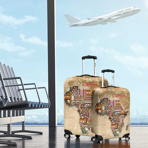 Personalized Africa On World Map Luggage Cover