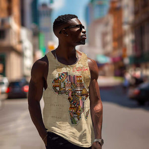 Personalized Africa On World Map Men Tank Top