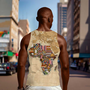 Personalized Africa On World Map Men Tank Top