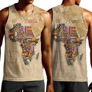 Personalized Africa On World Map Men Tank Top