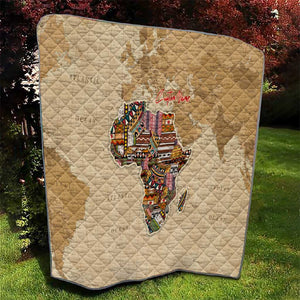 Personalized Africa On World Map Quilt