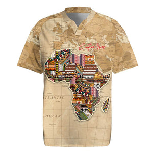 Personalized Africa On World Map Rugby Jersey