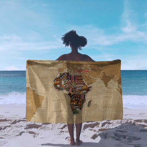 Personalized Africa On World Map Sarong