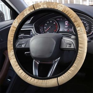 Africa On World Map Steering Wheel Cover